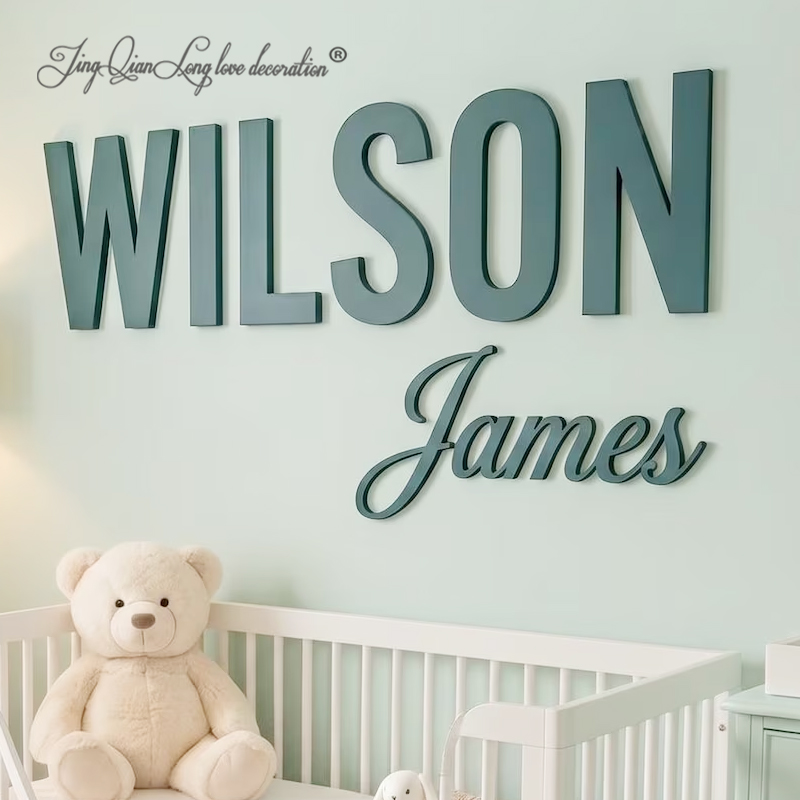 Baby Nursery Accent Wall - Custom Nursery Wood Name Sign, Baby