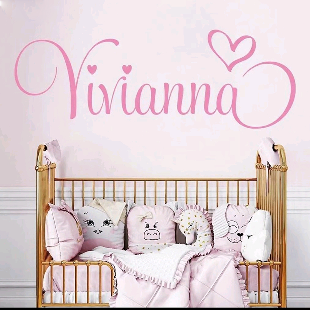 Baby Nursery Wall Decals - Personalised Name Wall Stickers for Kids