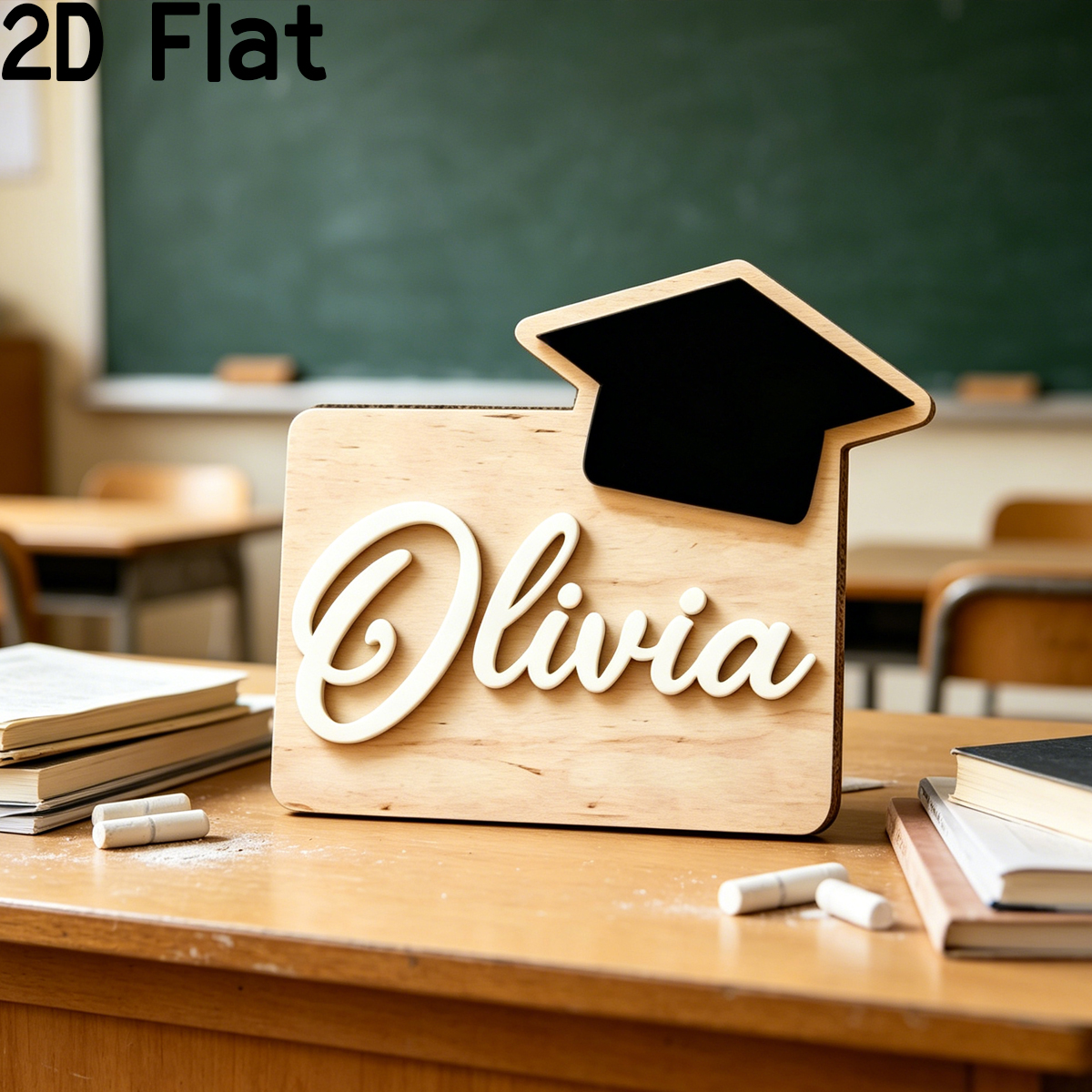 Baby Nursery Home - 1Pc Custom Name Graduation Season Wooden