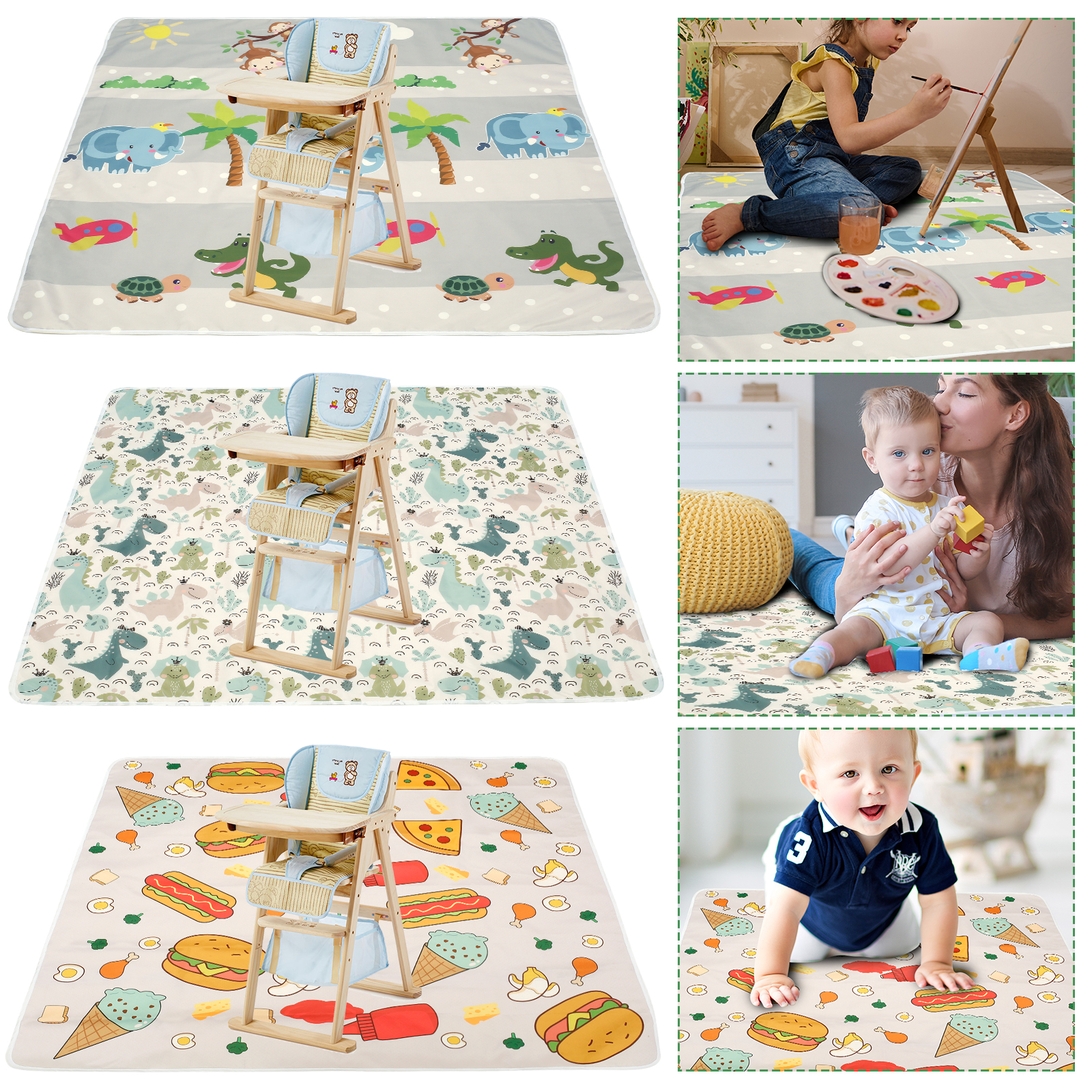 Baby Mattress Waterproof - Baby Splat Mat for Under High