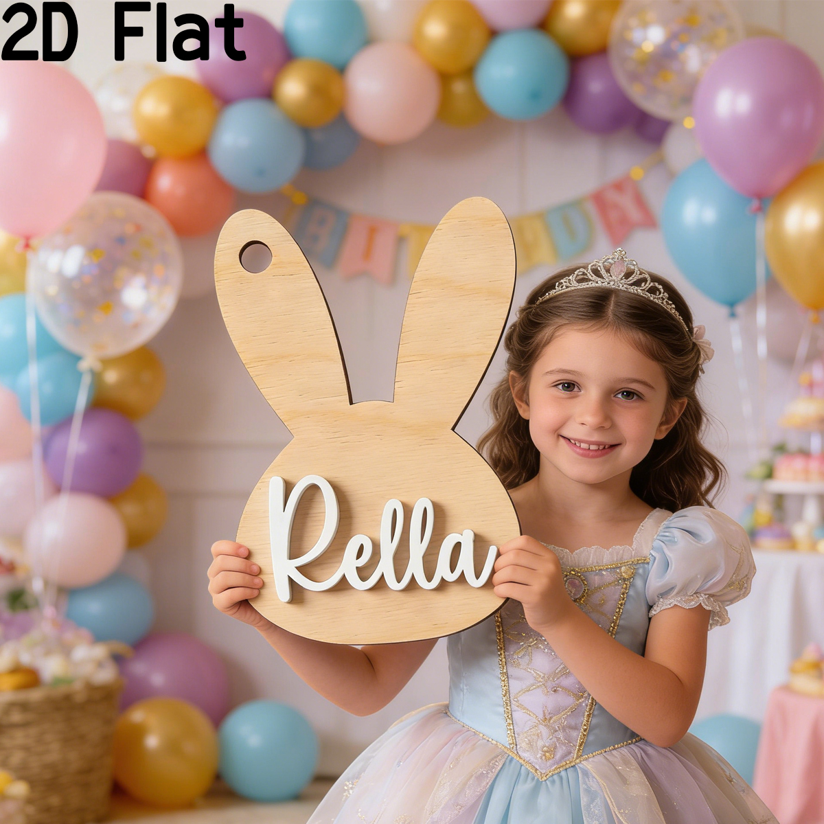 Baby Nursery Home - 1Pc Custom Cute Animal Rabbit Wooden