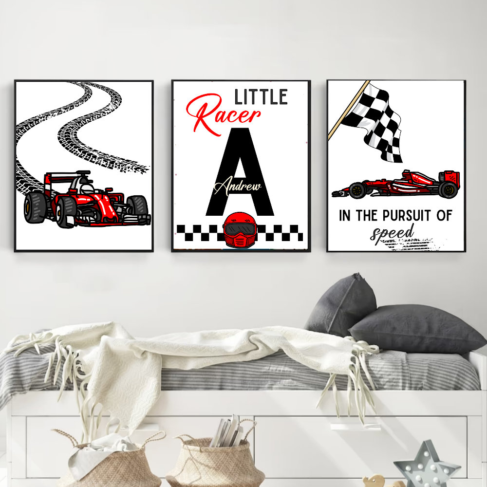 Custom Name Racing Car Nursery - đánh giá và giá Baby Nursery Prints