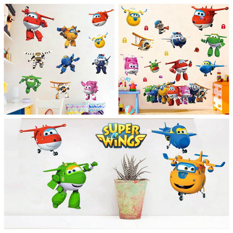Hot Cartoon Super Wings Deform - đánh giá và giá Baby Nursery Wall Decals