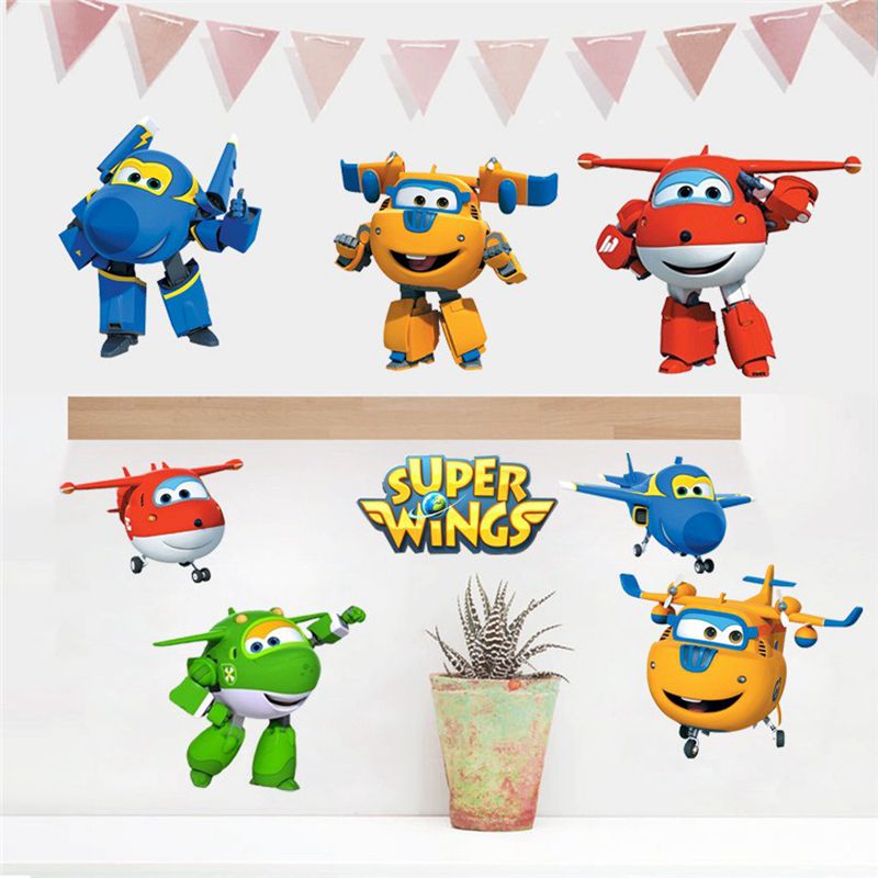 Hot Cartoon Super Wings Deform - đánh giá và giá Baby Nursery Wall Decals