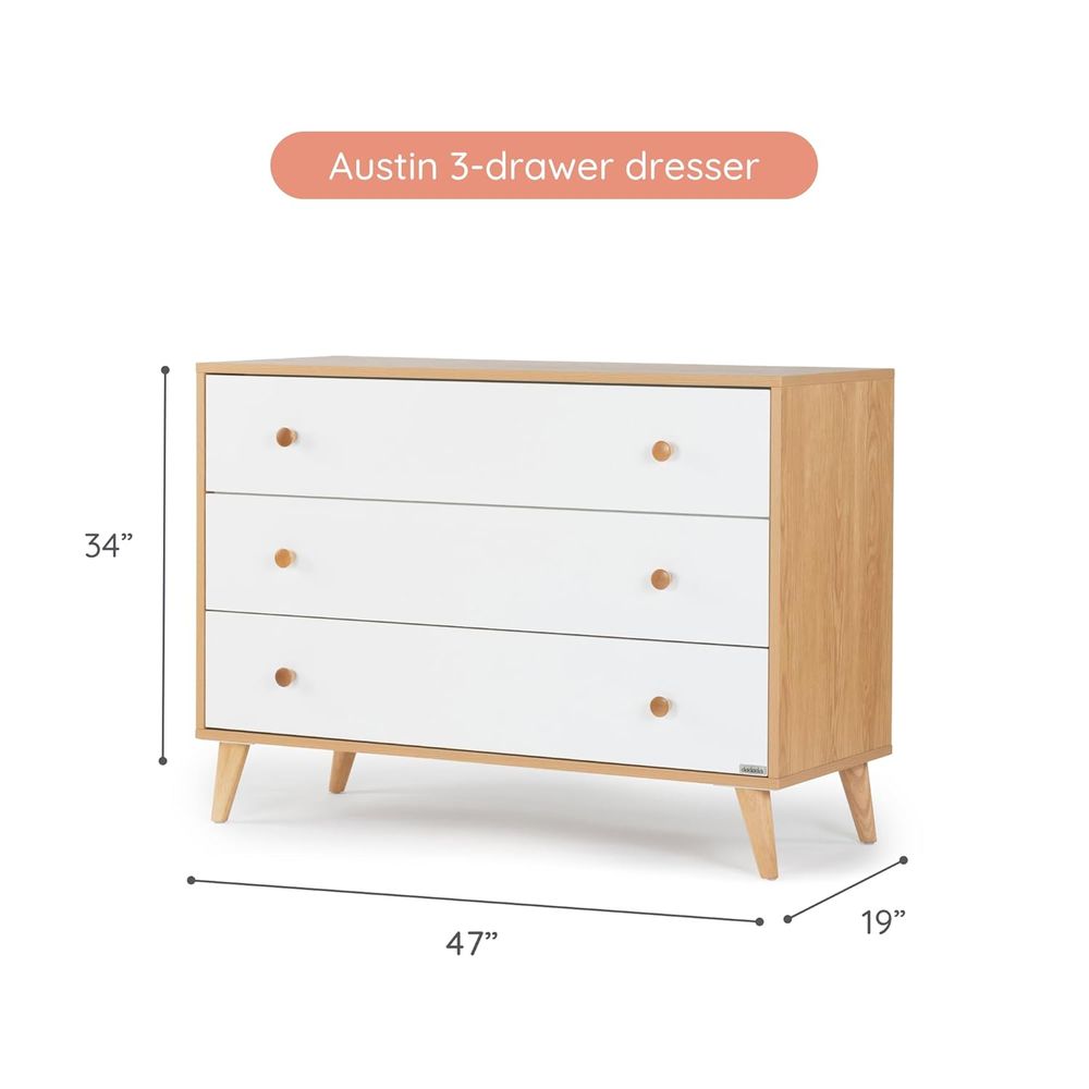 3-Drawer Nursery and Bedroom D - đánh giá và giá Drawer Dresser White