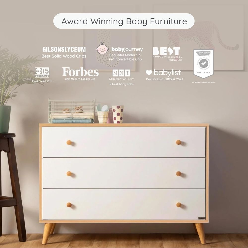 3-Drawer Nursery and Bedroom D - đánh giá và giá Drawer Dresser White