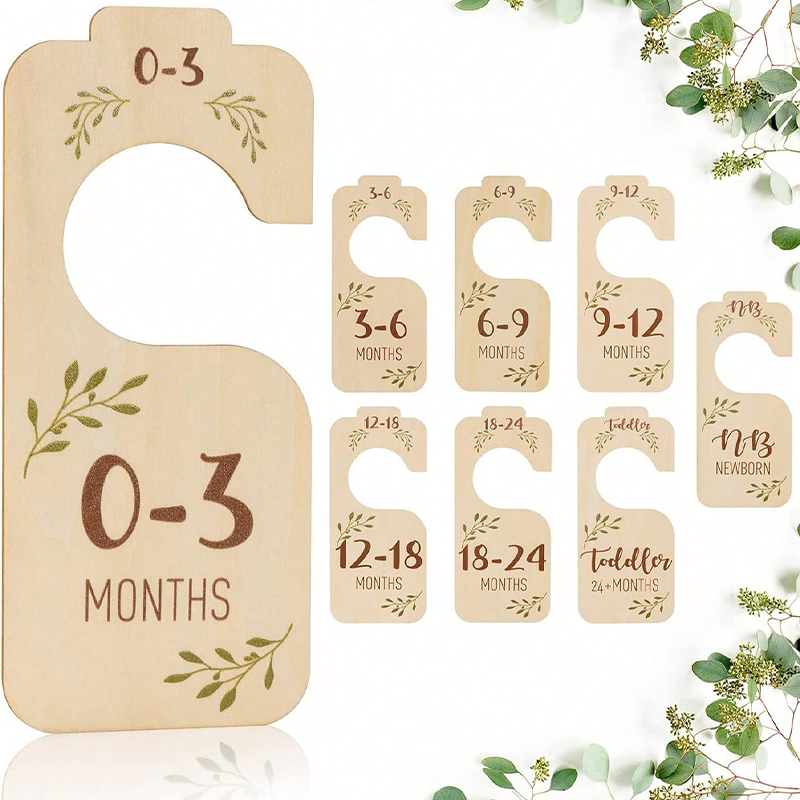7Pcs Wooden Baby Clothes Size  - đánh giá và giá Baby Nursery Gender Neutral