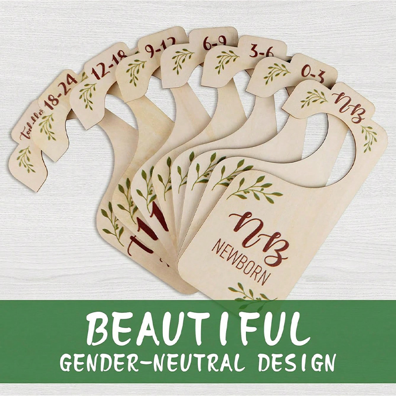 7Pcs Wooden Baby Clothes Size  - đánh giá và giá Baby Nursery Gender Neutral
