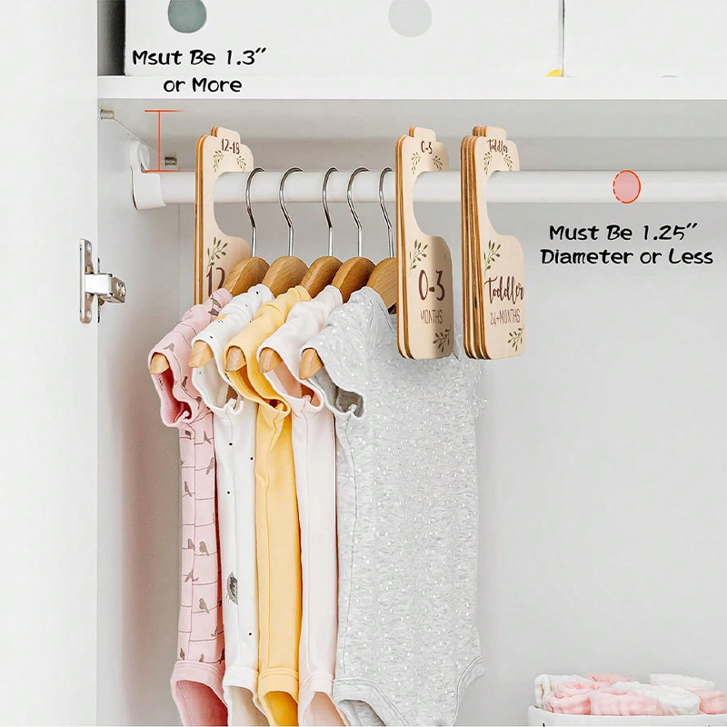 7Pcs Wooden Baby Clothes Size  - đánh giá và giá Baby Nursery Gender Neutral