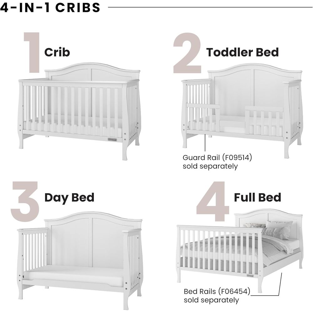 4-in-1 Convertible Crib Set fo - đánh giá và giá Convertible Crib Set