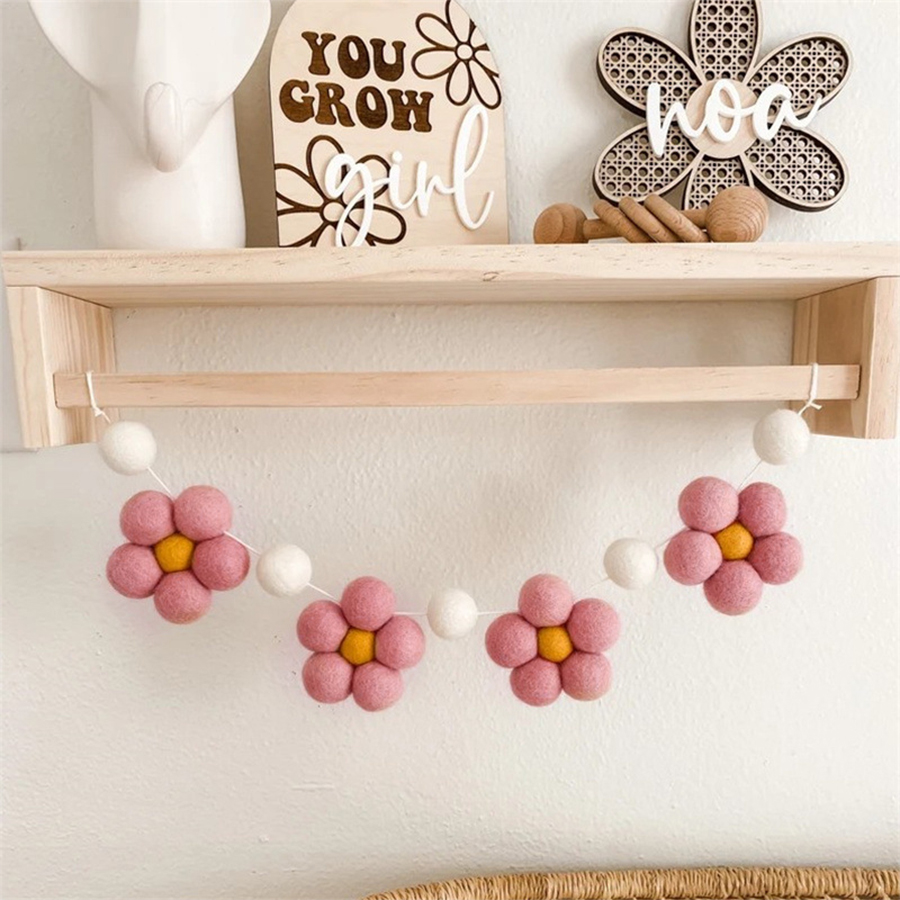 Handmade Felt Daisy Garland Bo - đánh giá và giá Baby Nursery Fabric