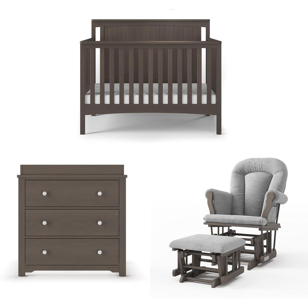 Scout 3-Piece Nursery Set, Inc - đánh giá và giá Convertible Crib Set
