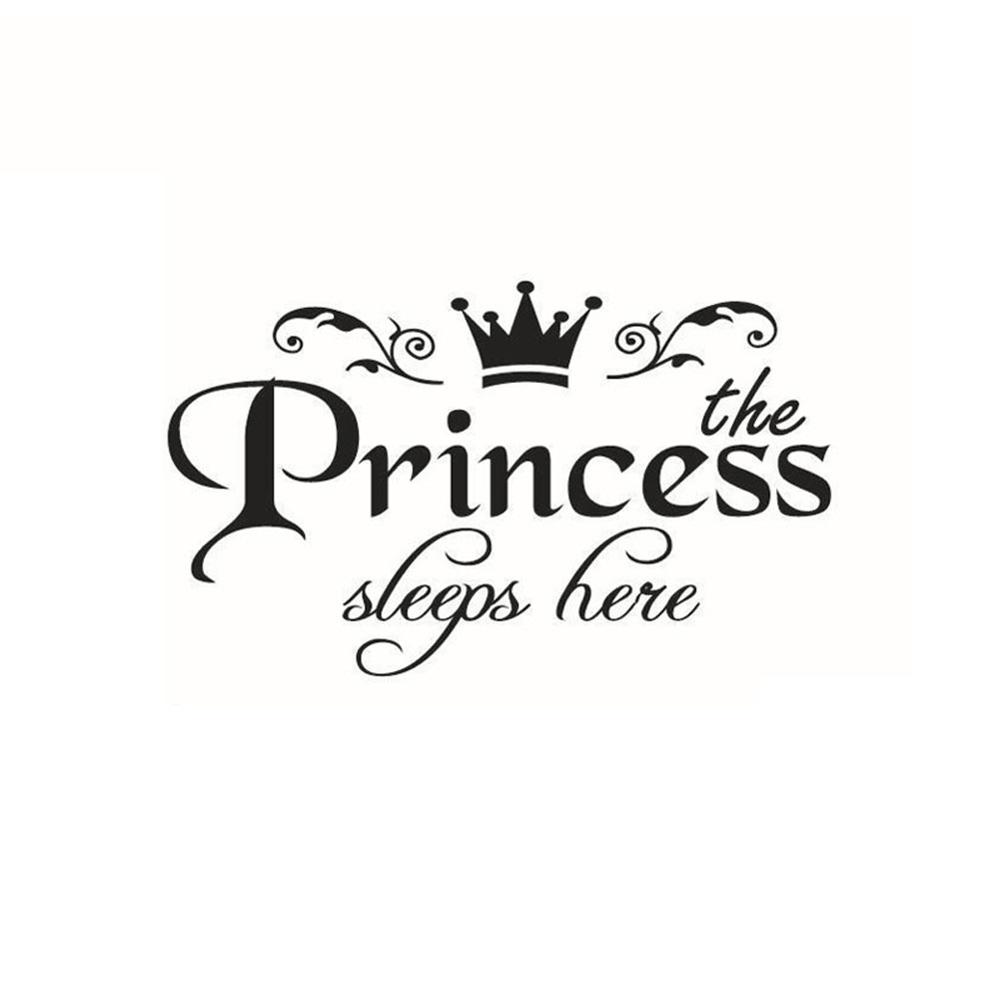 The Princess Sleeps Here Wall  - đánh giá và giá Baby Nursery Wallpaper Girl