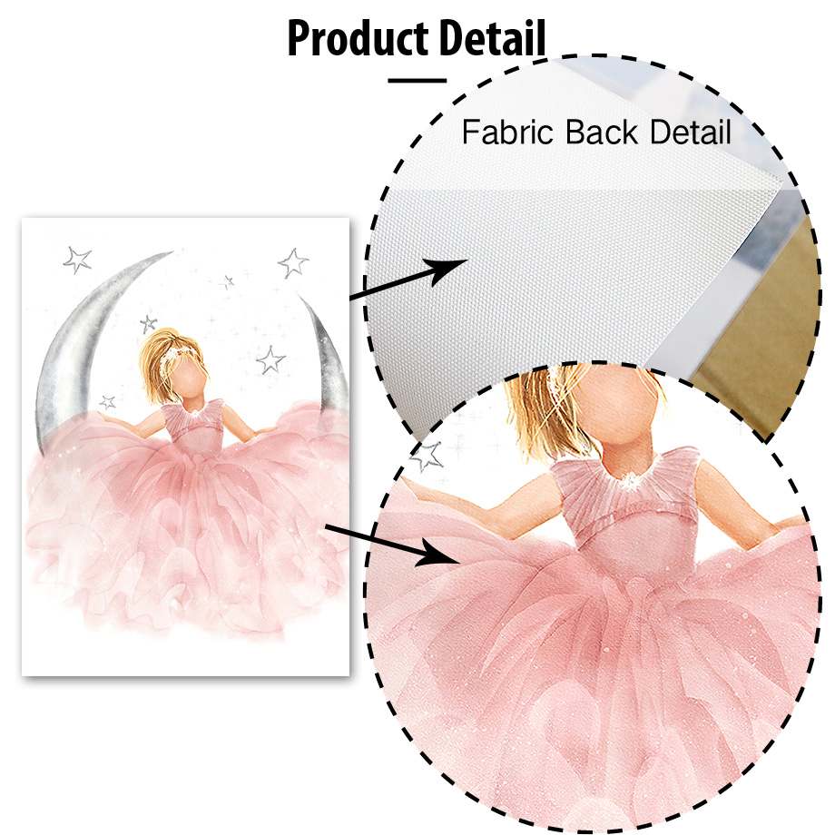 Pink Angel Girl Sun Moon Cloud - đánh giá và giá Baby Nursery Fabric