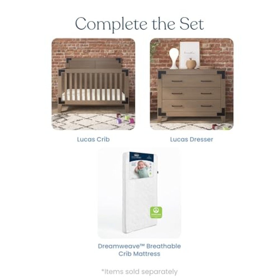 Lucas Design 4-in-1 Convertibl - đánh giá và giá Convertible Crib Set