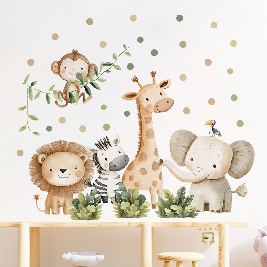 Boho Forest Animals Wall Stick - đánh giá và giá Baby Nursery Giraffe