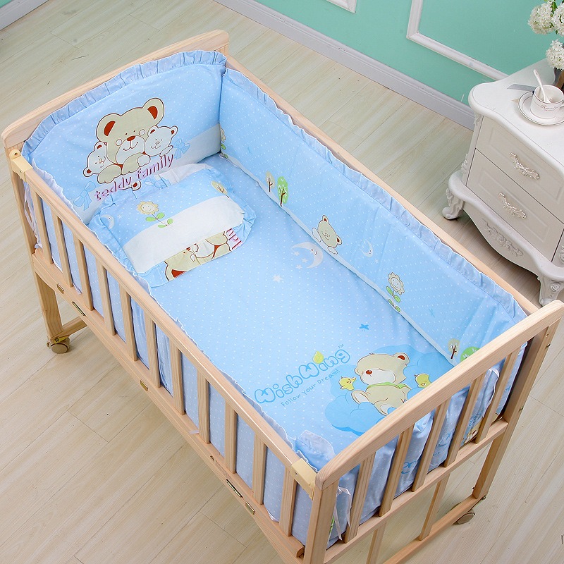 6Pcs Cartoon Infant Newborn Ba - đánh giá và giá Convertible Crib Set