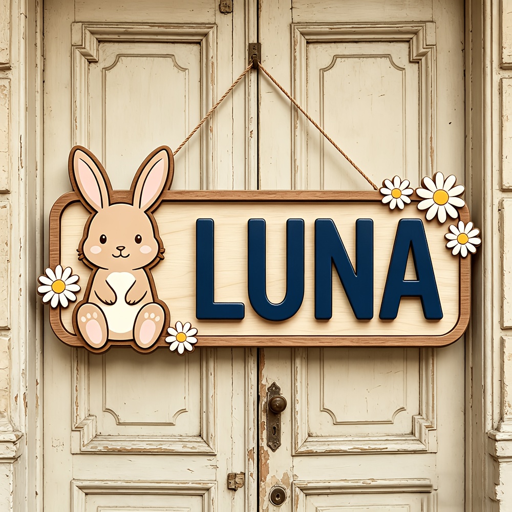 Customizable Bunny & Daisy Woo - đánh giá và giá Baby Nursery Accent Wall