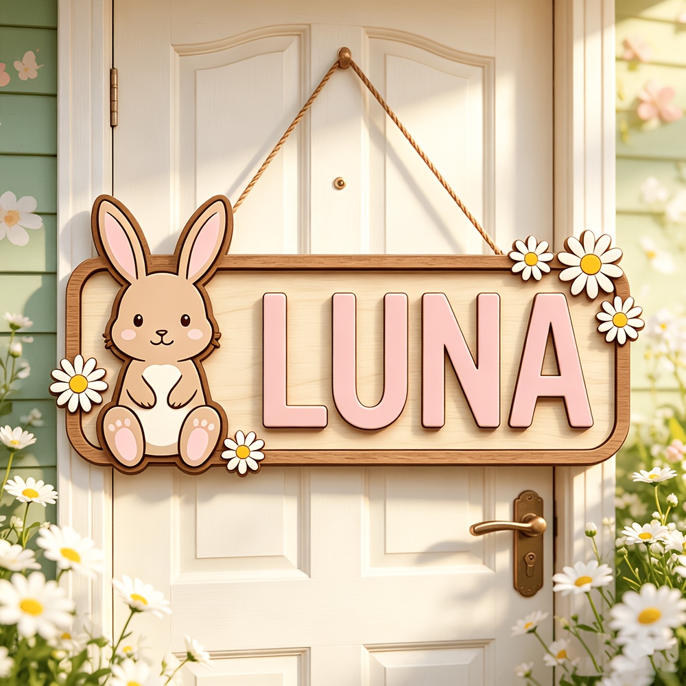 Customizable Bunny & Daisy Woo - đánh giá và giá Baby Nursery Accent Wall
