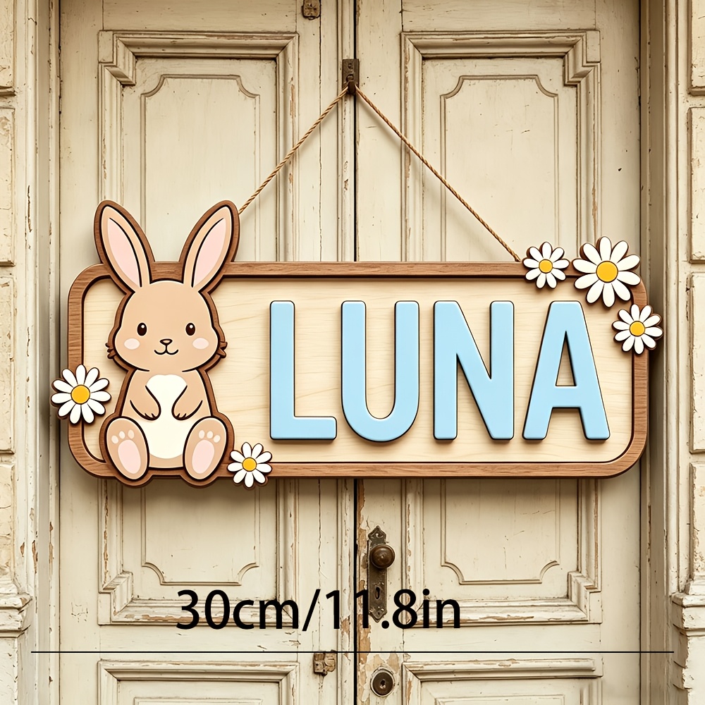Customizable Bunny & Daisy Woo - đánh giá và giá Baby Nursery Accent Wall