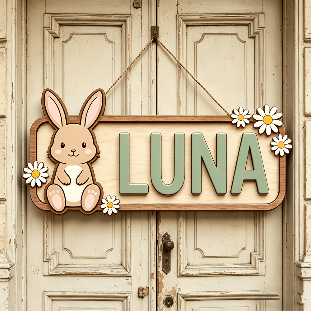 Customizable Bunny & Daisy Woo - đánh giá và giá Baby Nursery Accent Wall