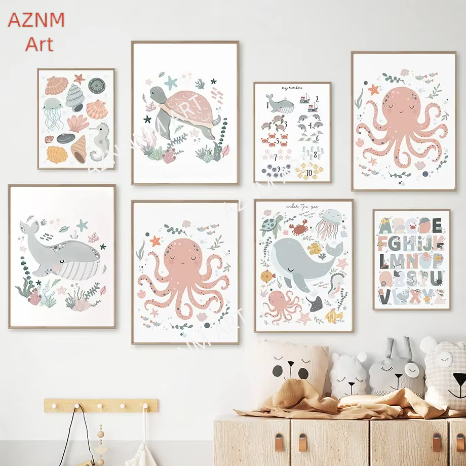 Under the Sea Nursery Wall Art - đánh giá và giá Baby Nursery Under The Sea