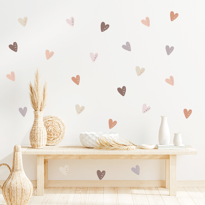 36Pcs Boho Hearts Wall Sticker - đánh giá và giá Baby Nursery Wallpaper Girl