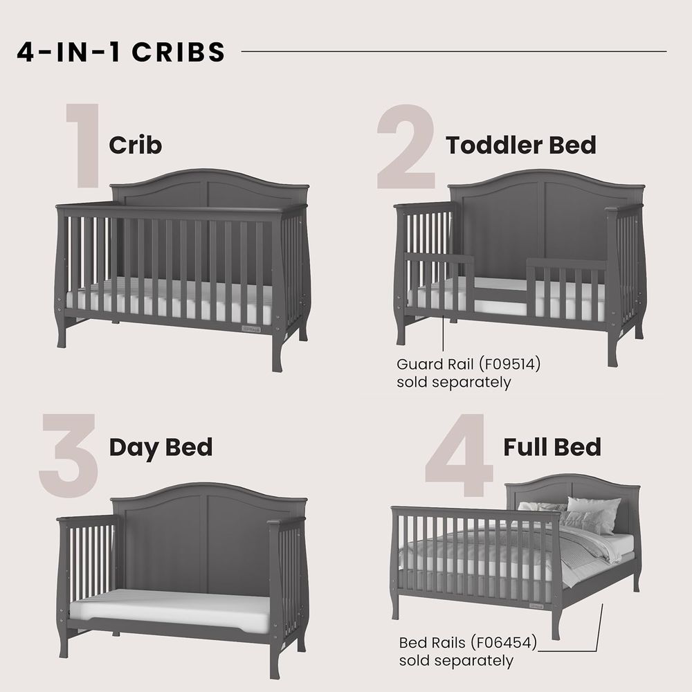 Camden Crib, Drer, and Bookcas - đánh giá và giá Convertible Crib Set