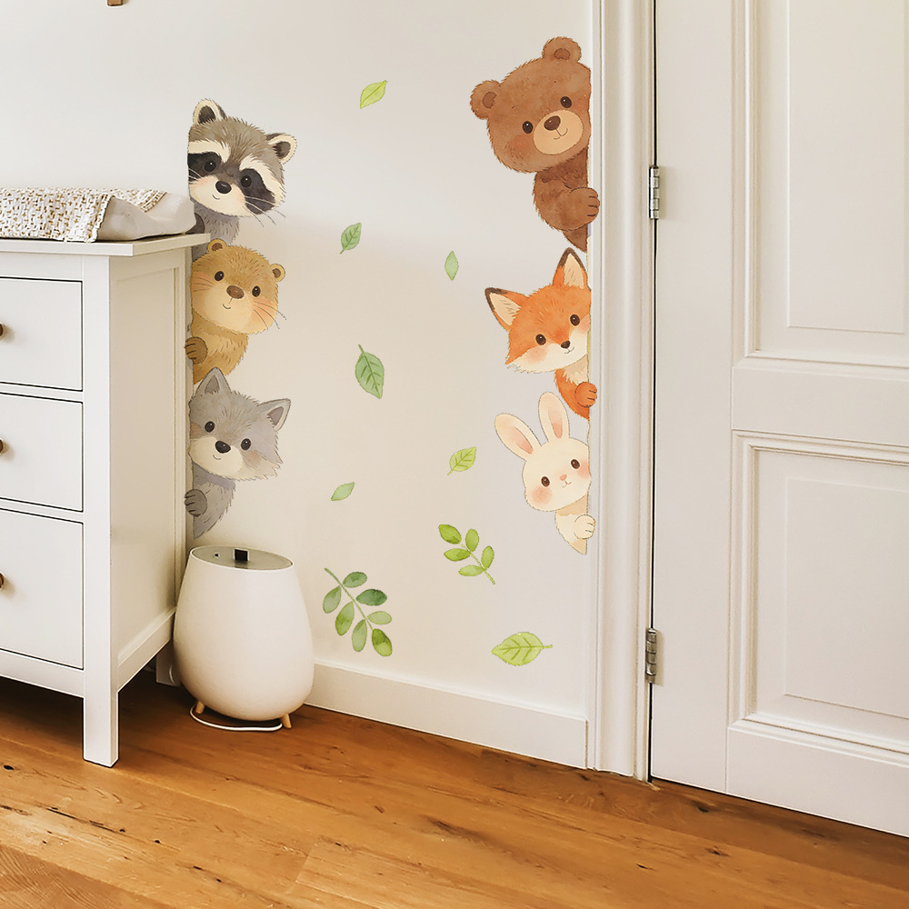 Cute Forest Animals Wall Stick - đánh giá và giá Baby Nursery Wallpaper Girl