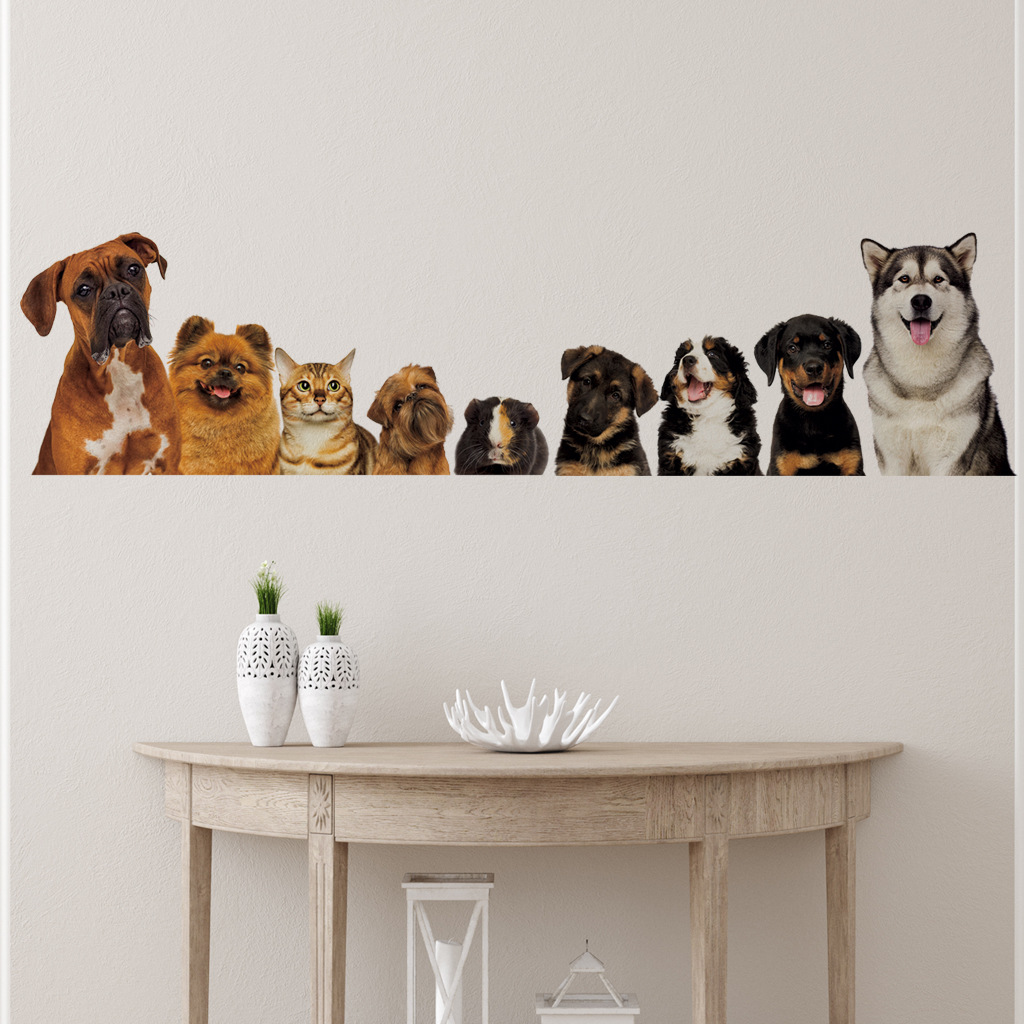 C30# 9 Cute Cats And Dogs Wall - đánh giá và giá Baby Nursery Wall Decals