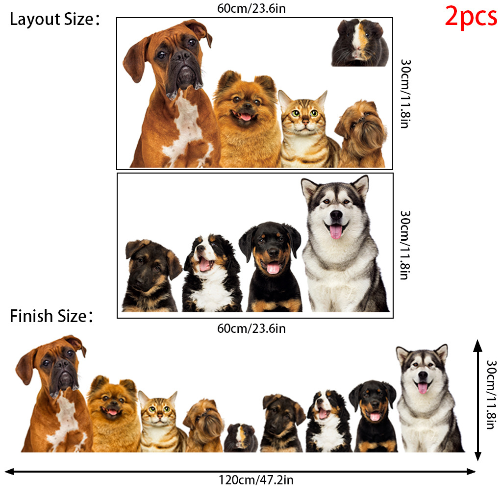 C30# 9 Cute Cats And Dogs Wall - đánh giá và giá Baby Nursery Wall Decals