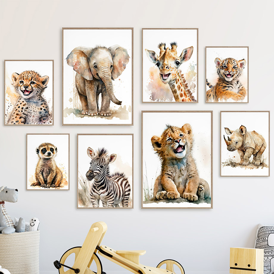 Elephant Giraffe Lion Tiger Ze - đánh giá và giá Baby Nursery Giraffe