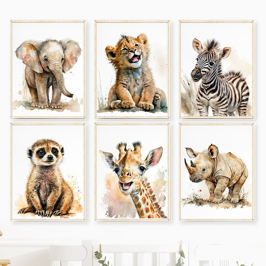 Elephant Giraffe Lion Tiger Ze - đánh giá và giá Baby Nursery Giraffe