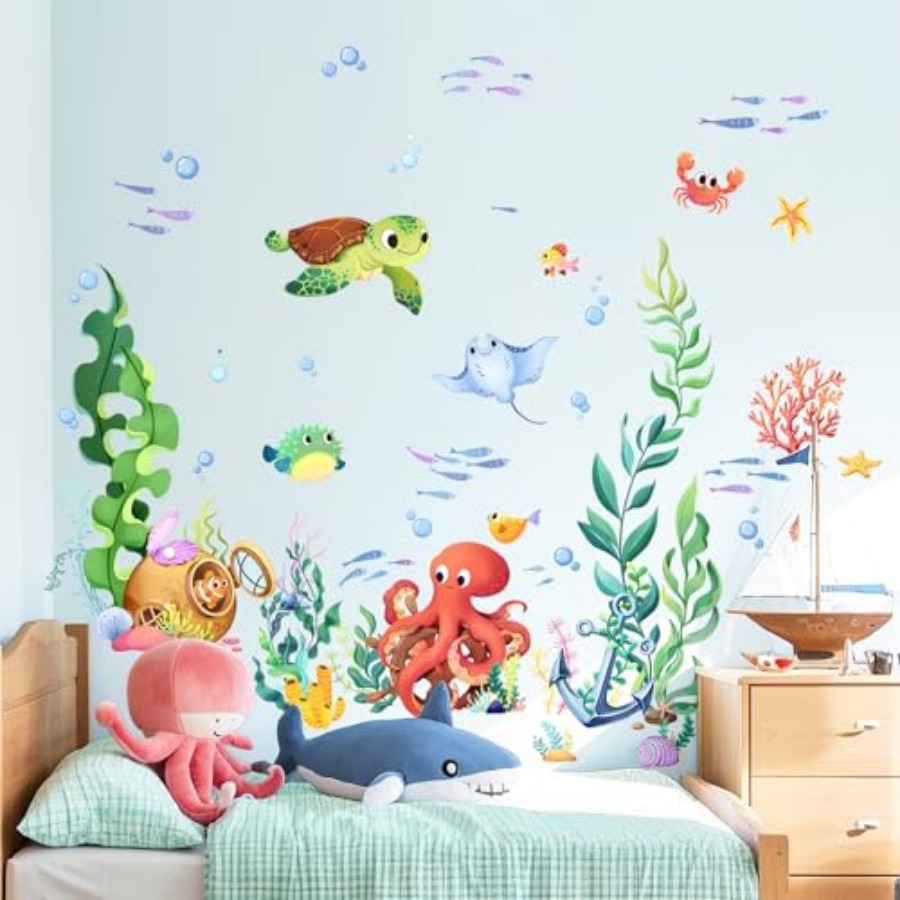 Under The Sea Wall Decals Ocea - đánh giá và giá Baby Nursery Under The Sea