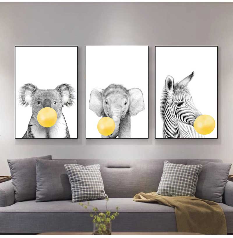1pc frameless Baby Nursery Yel - đánh giá và giá Baby Nursery Yellow Walls