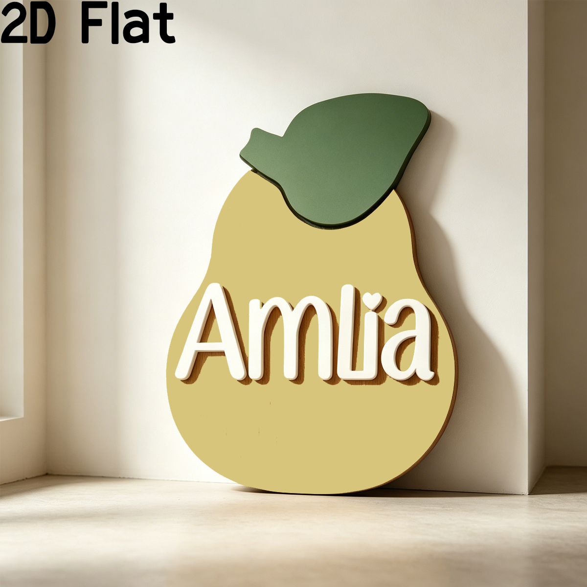 1Pc Custom Yellow Pear Wooden  - đánh giá và giá Baby Nursery Yellow Walls