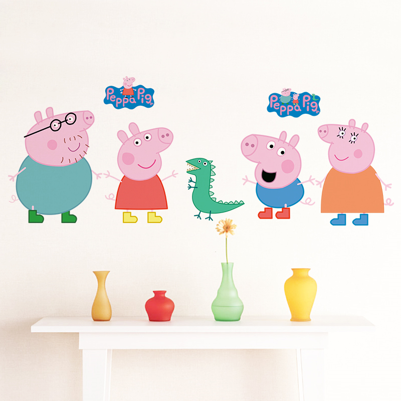 Cartoon Peppa Pig Wall Sticker - đánh giá và giá Baby Nursery Wall Decals