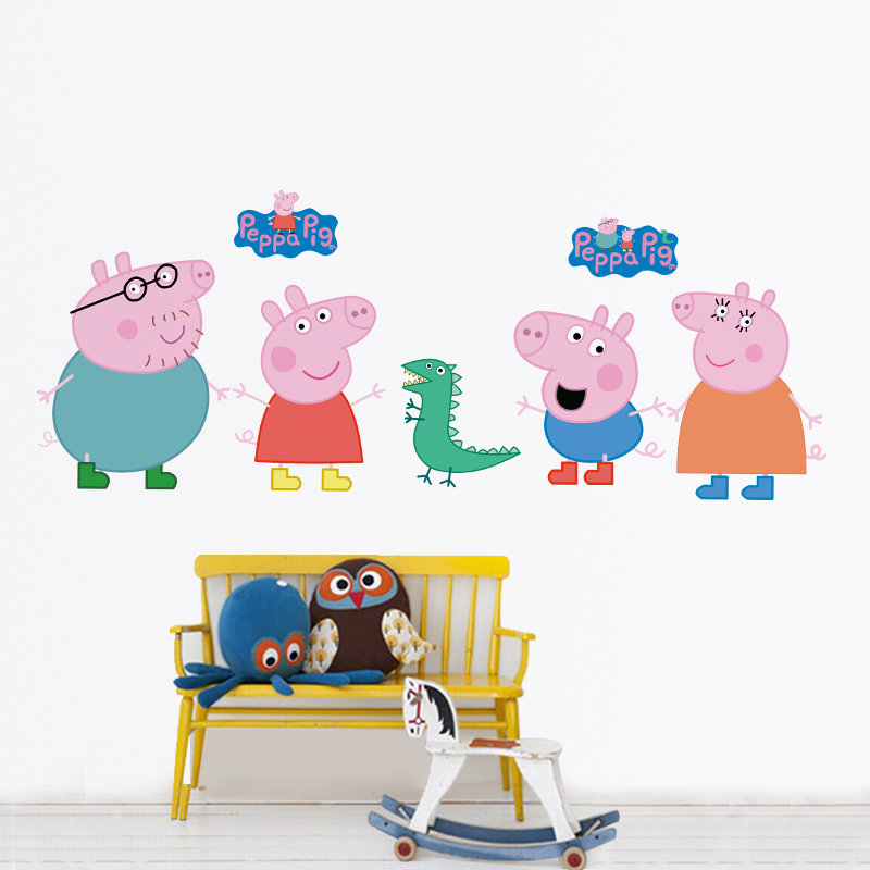 Cartoon Peppa Pig Wall Sticker - đánh giá và giá Baby Nursery Wall Decals