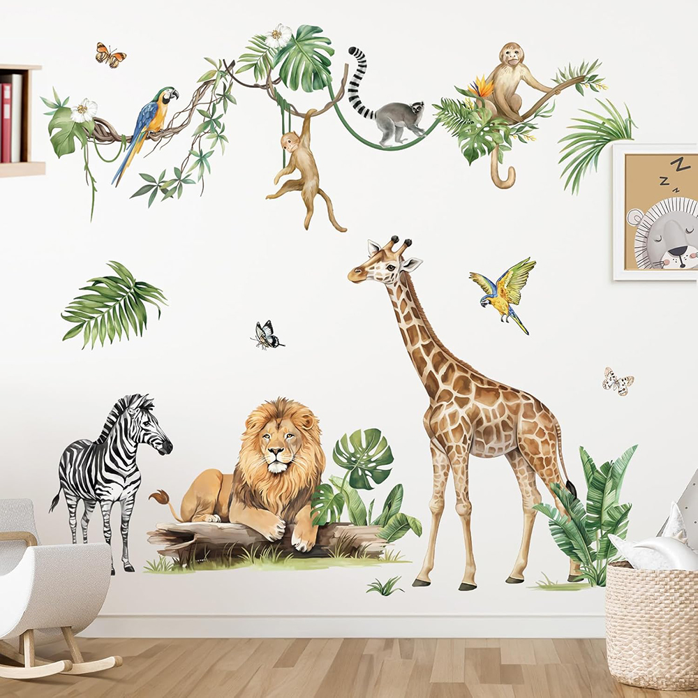 Large Jungle Animal Tropical L - đánh giá và giá Baby Nursery Giraffe