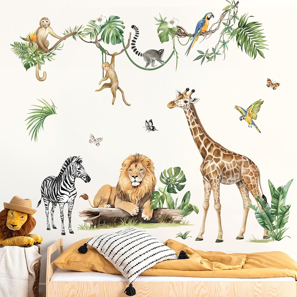 Large Jungle Animal Tropical L - đánh giá và giá Baby Nursery Giraffe