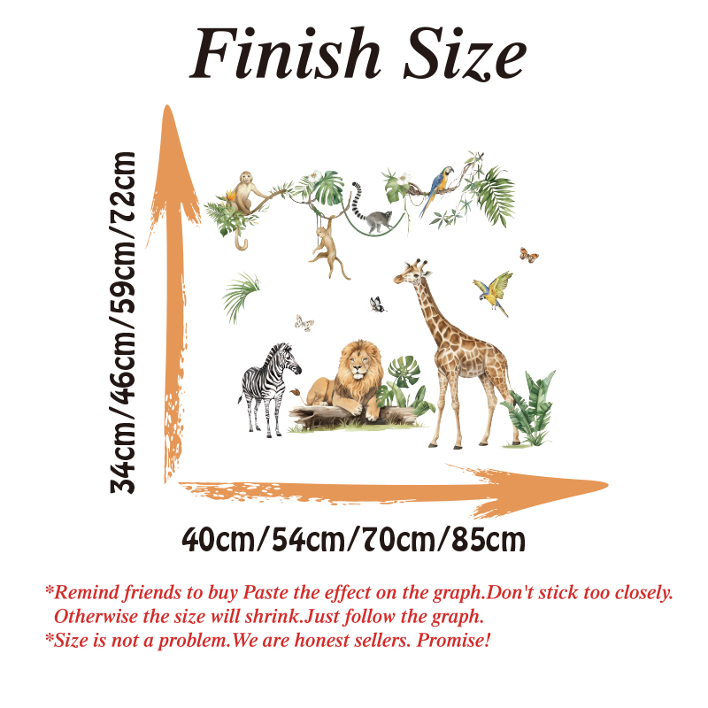 Large Jungle Animal Tropical L - đánh giá và giá Baby Nursery Giraffe