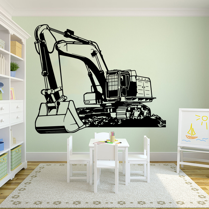 Large Heavy Equipmen Excavator - đánh giá và giá Baby Nursery Wall Decals