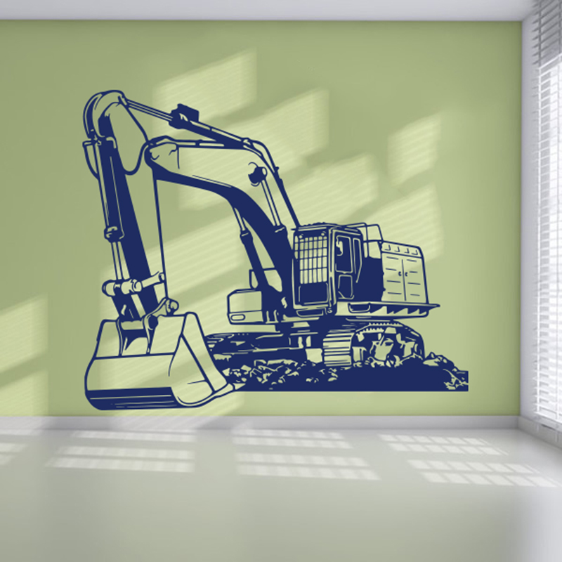 Large Heavy Equipmen Excavator - đánh giá và giá Baby Nursery Wall Decals