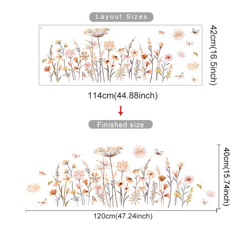 【EFFICIENT 】2X Boho Flower Wal - đánh giá và giá Baby Nursery Wallpaper Girl