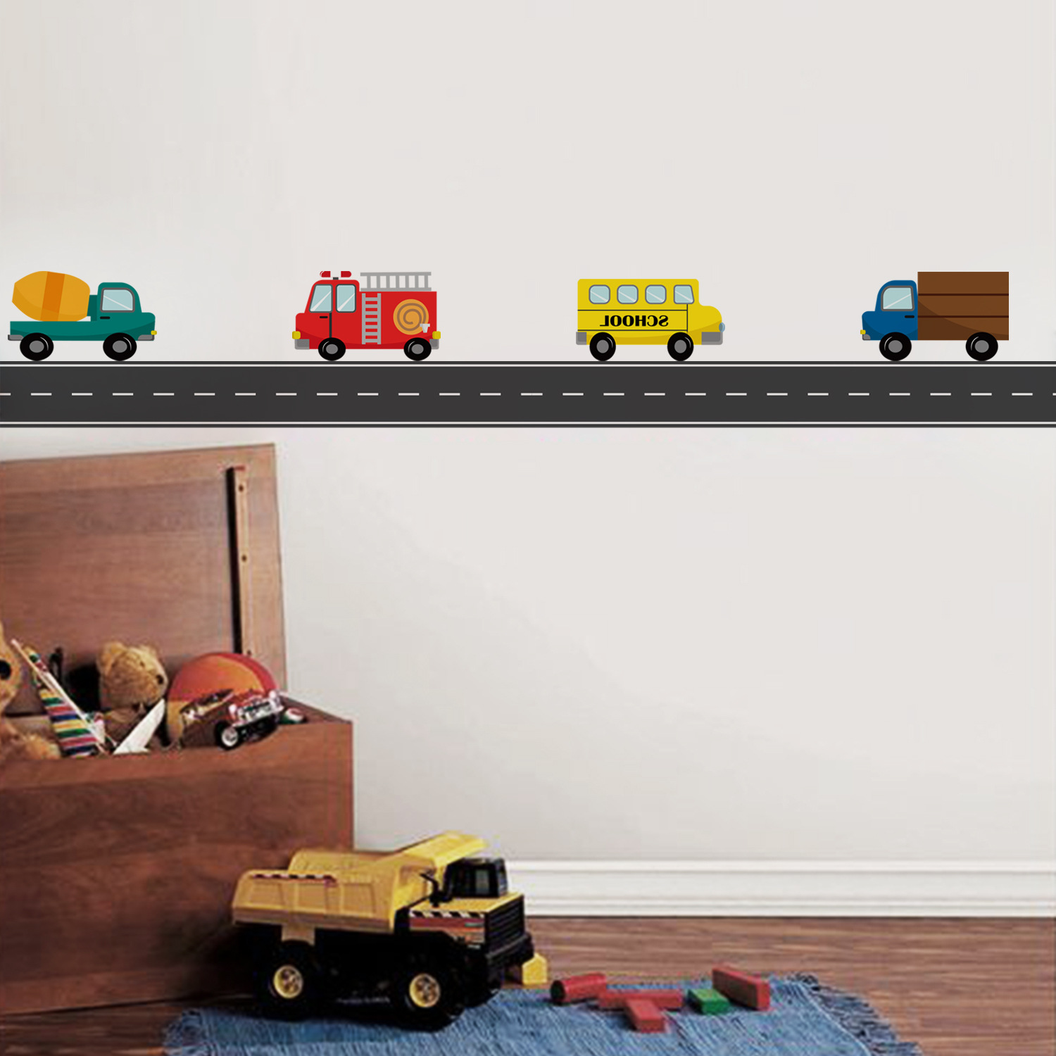 Cartoon Kids Transport Car Tru - đánh giá và giá Baby Nursery Wall Decals