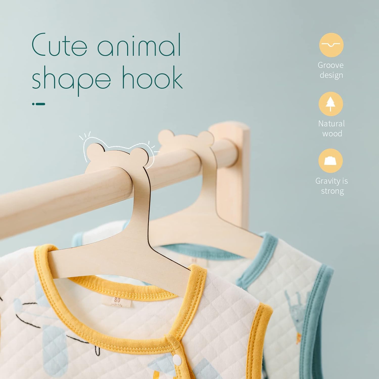 9 Inch Wooden Baby Hangers for - đánh giá và giá Baby Nursery Images Free