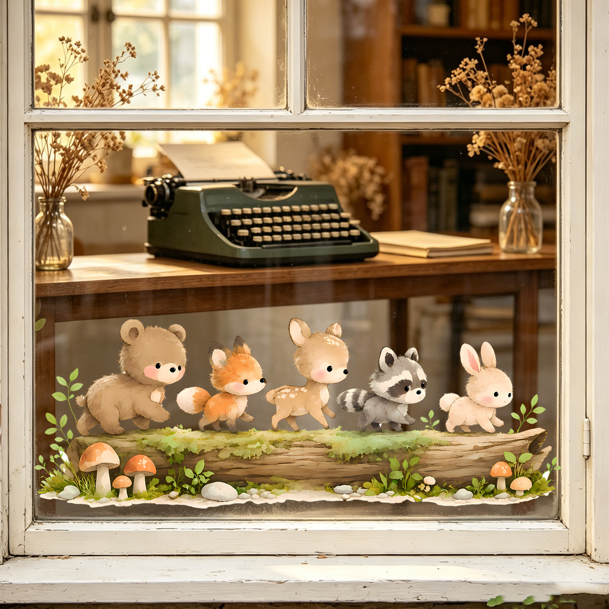 Nursery Forest Animals Window  - đánh giá và giá Baby Nursery Home
