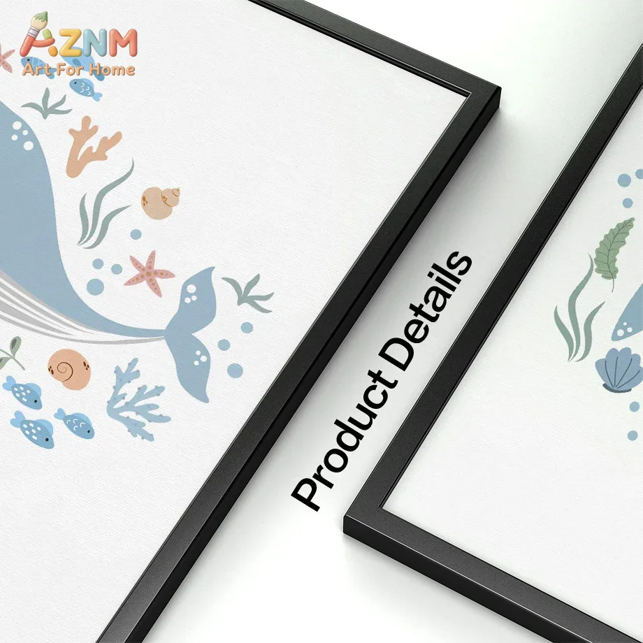 Whale Turtle Seahorse Octopus  - đánh giá và giá Baby Nursery Prints