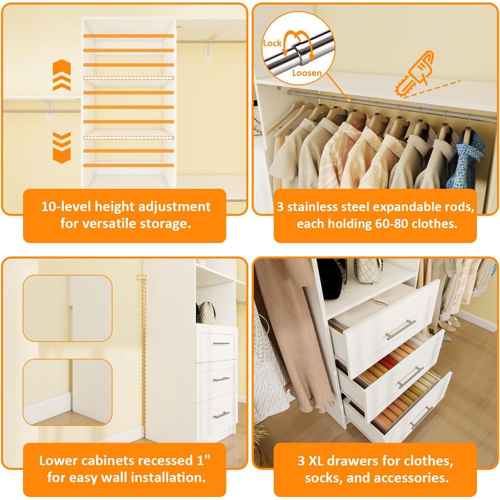 Expandable 5-8 Cubic Feet Whit - đánh giá và giá Drawer Dresser White