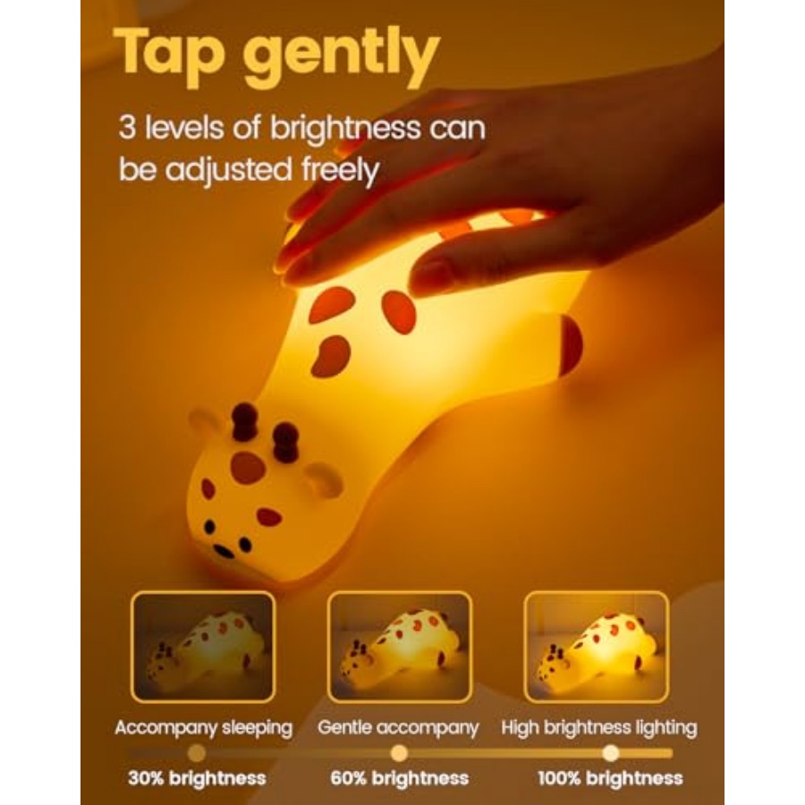 Night Light Giraffe, Silicone  - đánh giá và giá Baby Nursery Giraffe